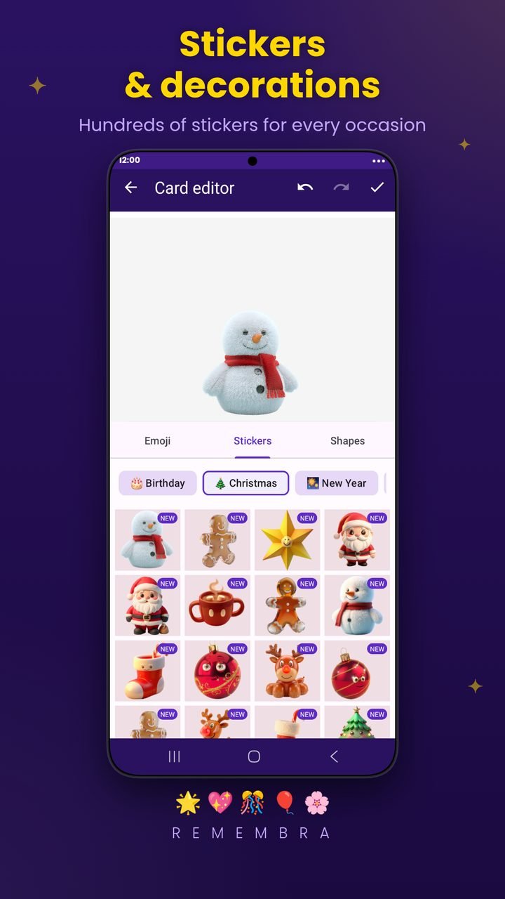 Remembra — stickers and decorations